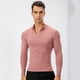 thumbnail image 5 of Sudadera de manga larga con cuello cálido para entrenamiento deportivo, ajustada, elástica y muy elástica, con forro polar, para otoño e invierno para hombre, 5 of 5