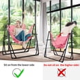 thumbnail image 4 of 2 in 1 Hammock with Stand, Outdoor Hammock Swing Chair with Portable Heavy Duty Stand, Multi-Functional Hammock Stand 480 lbs Weight Capacit-Pink, 4 of 18
