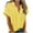 Yellow, variant on Aboser Dressy Casual Shirts for Women Button Down Work Blouses Lapel Short Sleeve T Shirt Solid Color Summer Tops Loose Fit Gauze Shirts