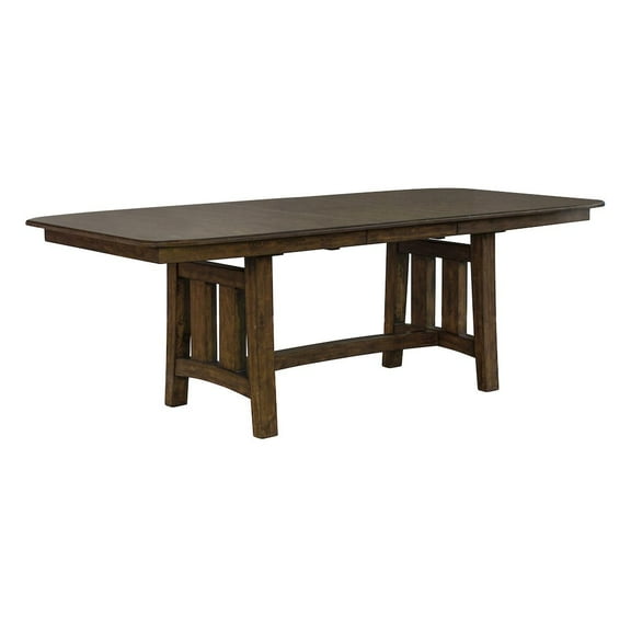 A-America Henderson 72" - 90" Trestle Table with (1) 18" Butterfly Leaf