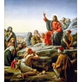 thumbnail image 2 of Bloch, Carl 15x16 White Modern Wood Framed Museum Art Print Titled - The Sermon on the Mount, 2 of 4