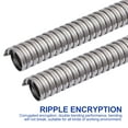 thumbnail image 4 of 3M Stainless Steel Metal Threaded Hose Wire Cable Protector Cable Sleeve Pipe, 4 of 8