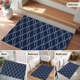 thumbnail image 5 of Wavy Lines Entryway Rug 2'x3'&nbsp; Non Slip Front Door Mats, Abstract Minimalist Pattern Navy Blue Entrance Rugs Indoor Outdoor Carpet, Washable Floor Mats Small Area Rug for Bedroom Kitchen, 5 of 8