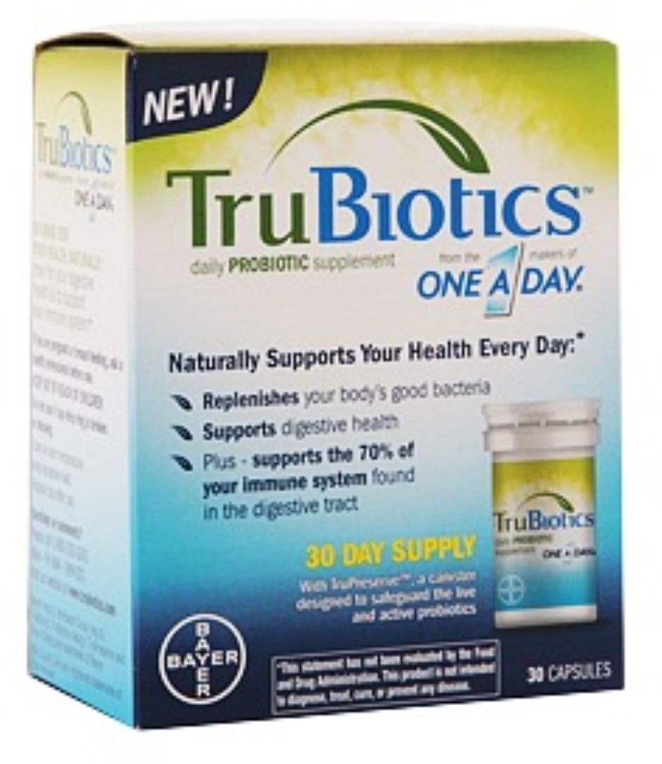 4 Pack TruBiotics Daily Probiotic Supplement Capsules 30 Capsules