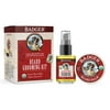 Badger - Beard Grooming Kit, Beard Oil Glass Bottle & Beard Balm Tin, Babassu & Jojoba, Certified Organic, Facial Hair Leave-in Conditioner