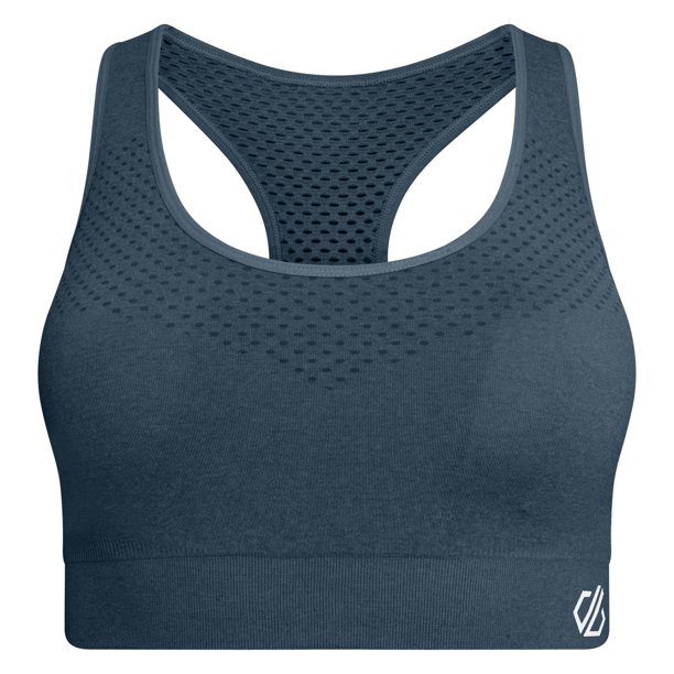 Dare 2B - Sujetador Deportivo Don't Sweat It II Jaspeada para Mujer (Gris Orión)