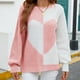 thumbnail image 2 of Suéteres Para Mujer Otoño Invierno Suéter de Punto Manga Larga Cuello Redondo Sólido Amor Estampado Manga Larga Suéter Informal Top Odeerbi  ODB175519, 2 of 8