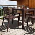 thumbnail image 2 of Siesta ISP164-BRW 31 in. Ares Resin Square Dining Table  Brown, 2 of 7