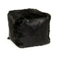 thumbnail image 3 of Zentique ZGFC-black Tibetan Goat Fur Pouf, Black, 3 of 4