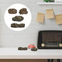 NICEXMAS 4Pcs Fairy Garden Crafts Simulation Stones Durable PVC Decoration