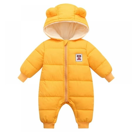 

Newborn Baby Jumpsuit Outfit Hoody Coat Winter Infant Rompers Toddler Clothing Bodysuit