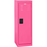 Sandusky 1-Tier Welded Steel Storage Locker, 48"H, Pom Pom Pink