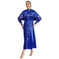 thumbnail image 1 of Miaeowve Robe de Clergé pour Femmes, Robe de Chorale, Col Montant, Ministre, Élégante, Manches Longues, Robe Maxi, Bleu, G, 1 of 7