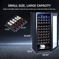 thumbnail image 2 of Homhougo 55-Bottle Beverage Refrigerator Countertop Wine Cooler with Glass Door, Adjustable Shelves & Digital Temperature Display, 41-64℉, Mini Fridge for Wine, Beer, Soda, Drinks for Home, Office, 2 of 7