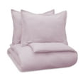 thumbnail image 3 of Vue Elements Lark Solid 3 piece 100% Cotton Duvet set - King - Lilac, 3 of 5