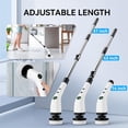 thumbnail image 5 of Electric Bathroom Cleaning Brush, Cordless Spin  Full   IPX7 with Adjustable Handle, 8 Replaceable Brush Heads for Bathtub/Kitchen/Window/ -SD-CTB01, 5 of 6
