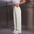 thumbnail image 5 of Nestiefly Womens Wide Leg Sweatpants Low Rise Baggy Pants Fall Fashion Lounge Lightweight Sweat Pants with Pockets 2026 White 3XL, 5 of 5