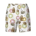 thumbnail image 4 of Lsque Mens Swim Trunks Donut Sloth Pattern - Bathing Suit Compression Liner - Beach Swim Shorts Swimwear - (S-3XL) - Stretch Quick Dry -XX-Large, 4 of 9