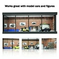 thumbnail image 4 of 1:43 Diorama Garage Model with LED Lighting, Garage Model Car Display Case for Diecast Car Models, Realistic Parking Lot Scene Garage with Acrylic Dust Cover, 4 of 9