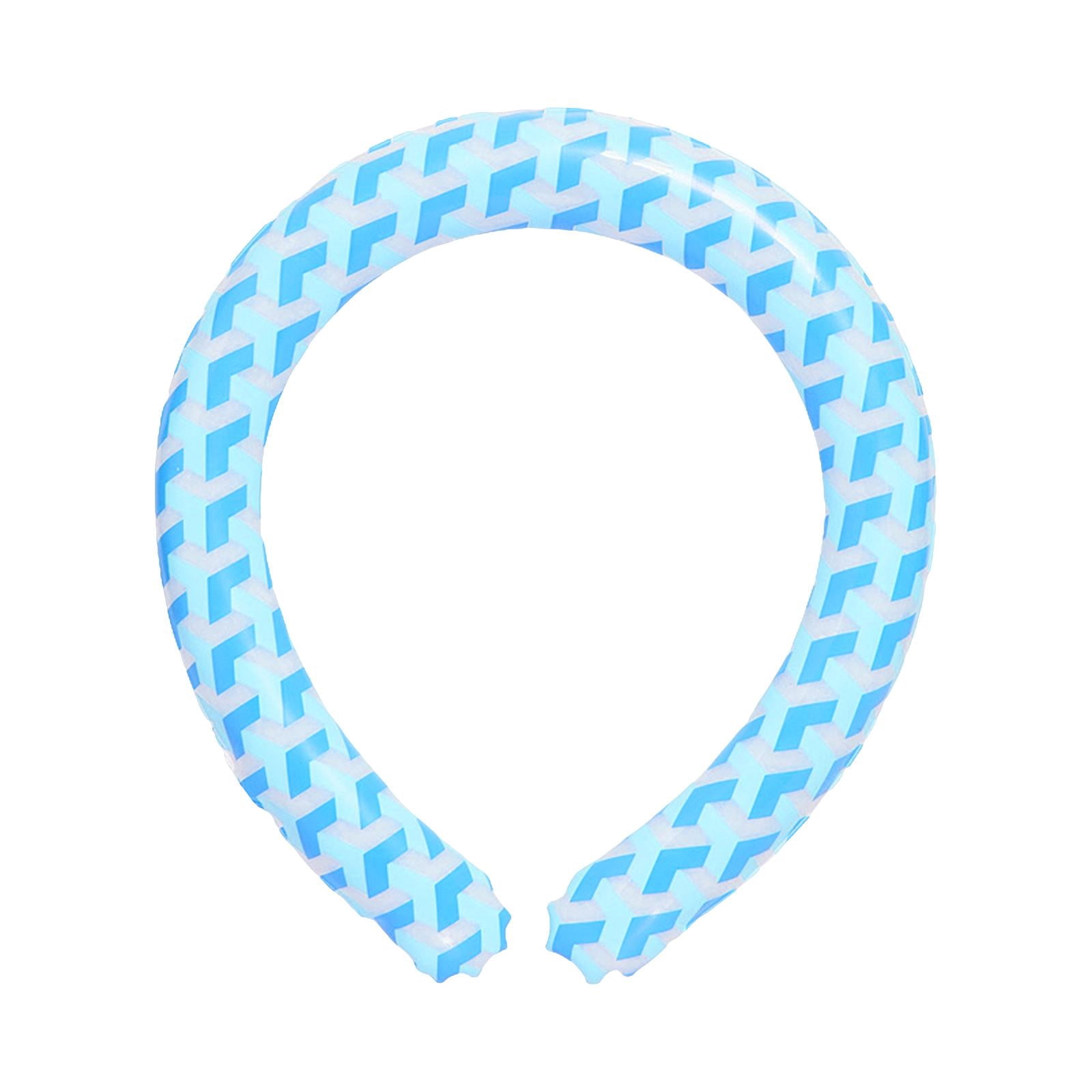 Neck Cooling Tube, Neck Cooling Wraps Gel Wearable Neck Cold Choker Ice Cushions Chill Neck  for Running, Beach Camping, Fitness Blue