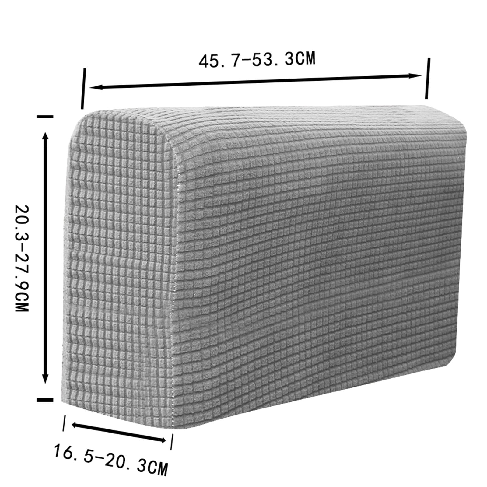 Stretch Armrest Covers, Anti-Slip Couch Arm Cover Washable Armchair Slipcover for Recliner Sofa Sofa Arm Protector Furniture Protector for Pets-Light gray-4 pcs