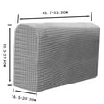 thumbnail image 4 of Stretch Armrest Covers, Anti-Slip Couch Arm Cover Washable Armchair Slipcover for Recliner Sofa Sofa Arm Protector Furniture Protector for Pets-Light gray-2 pcs, 4 of 7