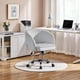 thumbnail image 4 of Silla giratoria de terciopelo Yaheetech para escritorio, gris claro, 4 of 9