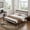 Brown, variant on Traditional Style King Size Bed Frame with Headboard and Footboard, Pine Wood Platform Bed with 10 Slats, Under-Bed Storage Space, Vintage Farmhouse Bed for Bedroom, Brown