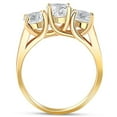 thumbnail image 2 of Pompeii 3ct Diamond Three Stone Wedding Anniversary Ring 14k Yellow Gold (G/H,I1), 2 of 4