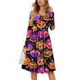 thumbnail image 2 of Accesorios de disfraz de Halloween para mujer, vestido de princesa de manga larga, elegante vestido de calabaza, vestido de fiesta Vintage para Festival, 2 of 5