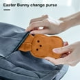 thumbnail image 4 of Tnobhg Easter Bunny Coin Purse Soft Plush Small Portable Cute Colorful Rabbit Coin Holder Storage Bag Pouch Wallet Festival Gift Party Favors, 4 of 8