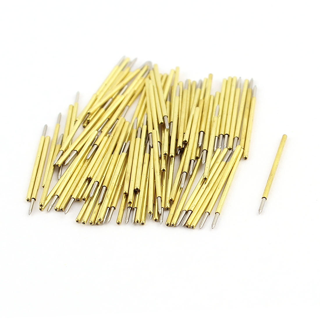 100 Pieces P50-A2 Dia 0.68mm Length 16mm Spring Test Probe Pogo Pin 