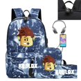 thumbnail image 1 of Roblox bolsa de hombro de carga USB periférica de juego de tres piezas, bolso de lápiz de un solo hombro, bolso escolar para estudiantes de escuela secundaria, 1 of 4