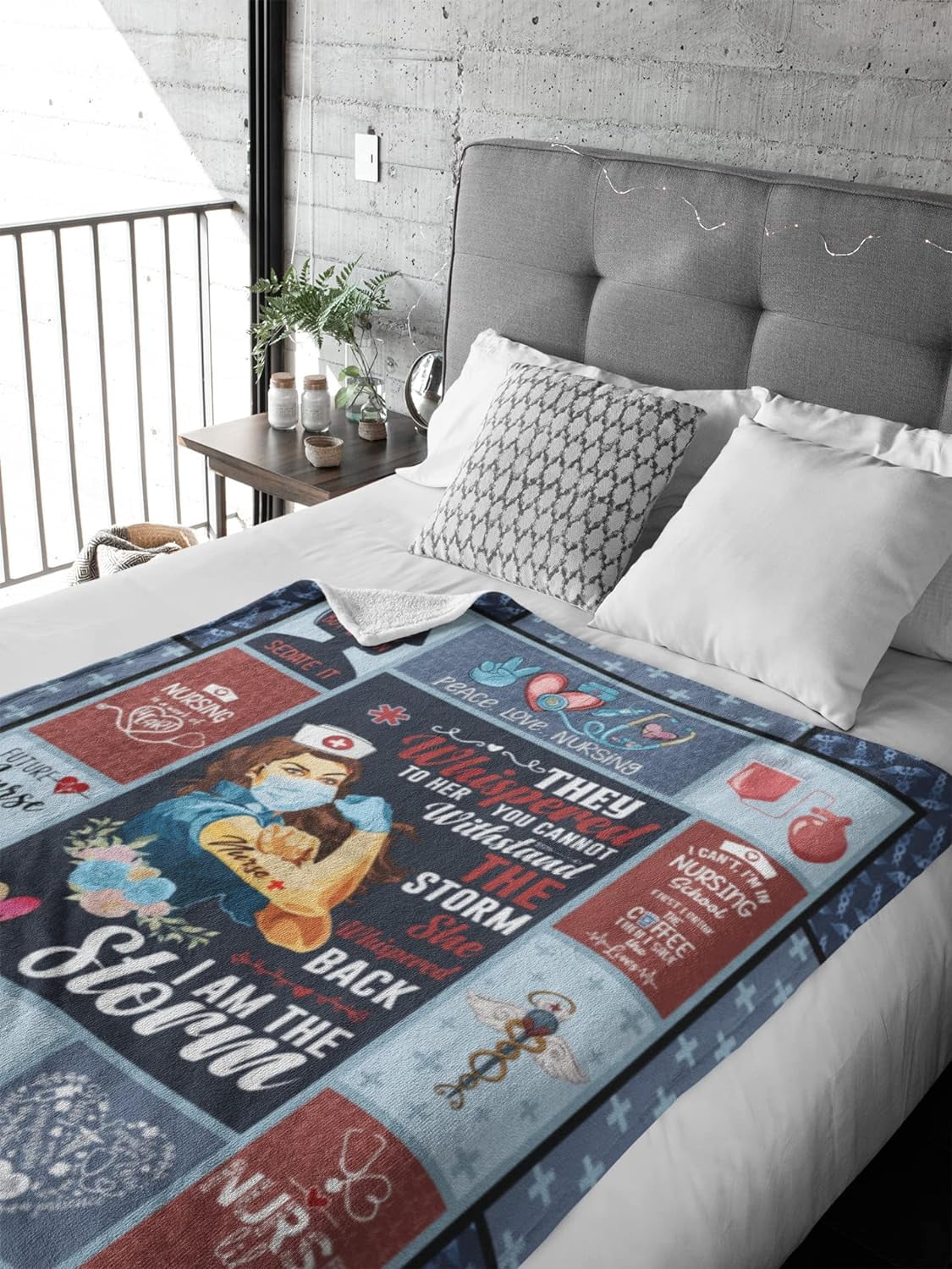 Nurse Gifts for Women - Gifts for Nurses 60"x50" Blanket - Nursing Student Gifts - RN Gifts for Nurses - NICU Nurse Gifts - Nurse Week Birthday Graduation Retirement Gift Ideas