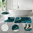 thumbnail image 5 of 4PCS Teal Blue Gold Marble Bathroom Sets with Shower Curtain and Rugs, Abstract Gold Shower Curtain Sets with Rugs for Bathroom, Modern Bathroom Curtains Shower Set Accessories, 5 of 6