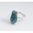 thumbnail image 4 of Genuine Blue Copper Turquoise Gemstone Coffin Ring, Natural 925 Sterling Silver Handmade Jewelry For Women, Wedding Engagement Ring For Her, Statement Ring (Blue Copper Turquoise, Size 7), 4 of 6