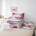 thumbnail image 6 of Homewish Chic Floral Flowers Bedding Comforter Set 7-Piece for Female Men Adults,Grey Pink King Bedding Sets,Spring Garden Ultra Soft Bed Sheets,Breathable Home Decor,Reversible, 6 of 8