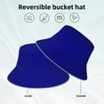 thumbnail image 5 of Gaeub Navy Printed Double Sided Reflective Bucket Hat Foldable Sun Hat for Camping Hiking Fishing, 5 of 9