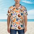 thumbnail image 2 of Disketp Hawaiian Shirts for Men,Cute Chickens Print Mens Casual Short Sleeve Button Down Shirts Beach Shirt, 2 of 7