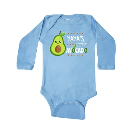 

Inktastic Yaya s Little Avocado with Cute Baby Avocado Gift Baby Boy or Baby Girl Long Sleeve Bodysuit