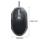 thumbnail image 4 of Juego con cable duradero, 3 botones, rueda suave, silencioso, con cable, óptico de 1200 ppp, botón silencioso, forma ergonómica, para ordenadores de sobremesa y portátiles, 4 of 8