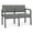 Gray, variant on Lenox Wood Reception Waiting 2-Seat Tandem Seating / Black Wood / Light Gray