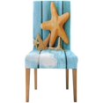 thumbnail image 2 of ABPHQTO Funda protectora para silla de playa, estrella de mar, funda protectora para asiento, para comedor, Hotel, boda, fiesta, juego de 4, 2 of 4