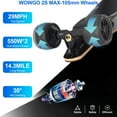 thumbnail image 6 of WOWGO Electric Skateboards Longboard with Top Speed 29MPH Dual 550W Motors for Adults Beginners Max Load 330LB, 105mm Honeycomb Wheels E Skate Board with 14.3Mile Long Range for Commute -2S MAX, 6 of 6
