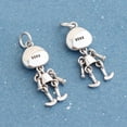 thumbnail image 4 of 1PCS s925 silver pendant, necklace bracelet accessories, vintage skull pendant keychain accessories for men women car key ring backpack wallet charms, 4 of 4