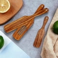 thumbnail image 2 of 12 Pcs Wooden Spurtle Set, Teak Spurtle Set Heat Resistant Wooden Spatula Cooking Utensils Set Non-Stick Wooden Spoons, 2 of 7