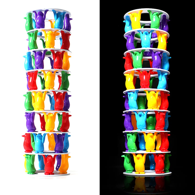 Stacking Towering Penguin Kid's Creative Penguin Tower Collapse Game Challenge