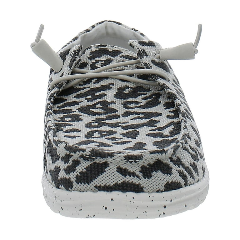 Hey Dude Women's Woven Cheetah Print Comfort Slip-On Sneakers