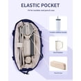 thumbnail image 3 of Puffer Tote Bag for Women, Shoulder Bag Handbag with Cup Holder & 15.6" Laptop Compartment & Trolley Sleeve for Travel, Work, Nurse, Lightweight, 20L, 3 of 6