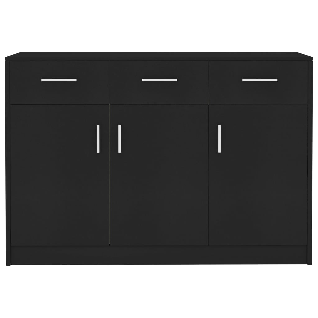 Kepooman Modern Buffet Cabinet with 3 Doors and 3 Drawers, Storage Sideboard Cabinet for Kitchen, Black Kepooman Modern Buffet Cabinet with 3 Doors and 3 Drawers, Storage Sideboard Cabinet for Kitchen, Black